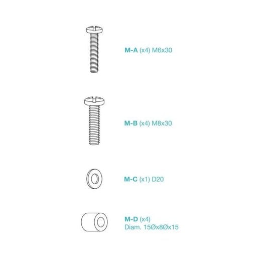 Support mural TV TooQ LP1030F-B 32"-75" acier noir installation fixe