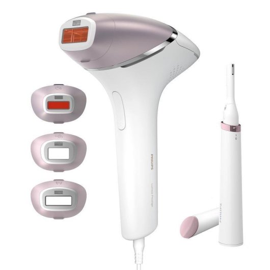Depilatore IPL Philips Lumea Prestige BRI949/00 SenseIQ 5 Livelli Rosa Bianco