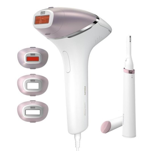Depilatore IPL Philips Lumea Prestige BRI949/00 SenseIQ 5 Livelli Rosa Bianco
