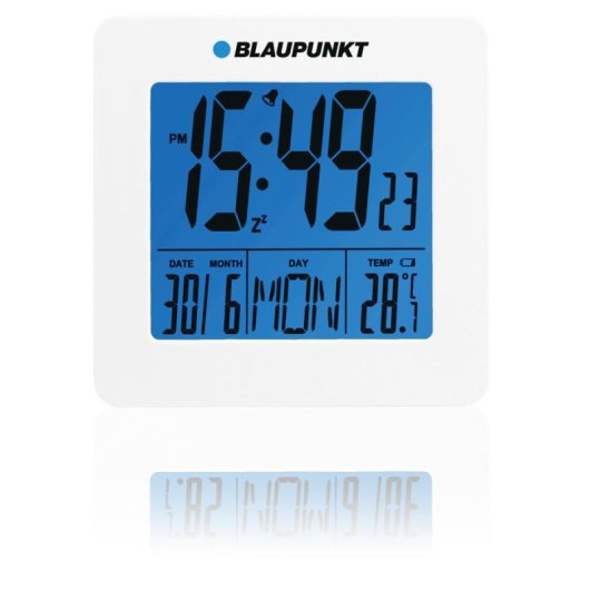 Despertador Blaupunkt CL02WH Branco LCD Iluminação Azul Calendário Termómetro