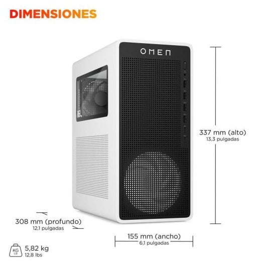 HP OMEN 16L TG03-0088ns Intel Core Ultra 5 16GB 1TB SSD RTX 5060 FreeDOS Blanco RGB WiFi 6E
