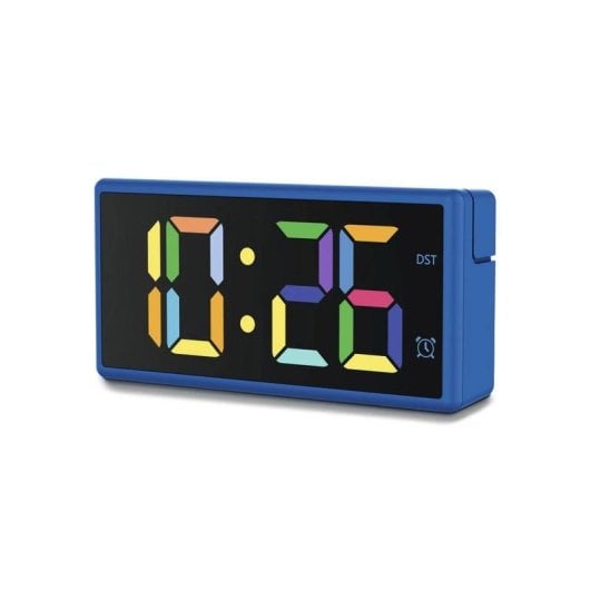 Despertador Hama Ibiza Digital Ecrã Multicolor Ajustável Carga USB Azul