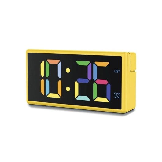 Réveil Hama Ibiza Digital Écran Multicolore Charge USB Jaune