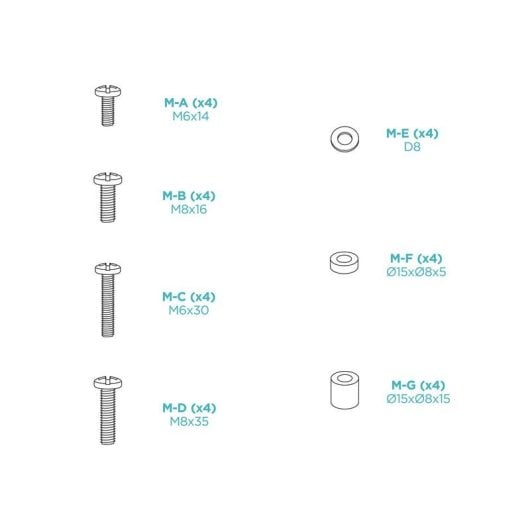 Support TV mural TooQ LP1083F-B 37-80 pouces acier ultra-fin noir