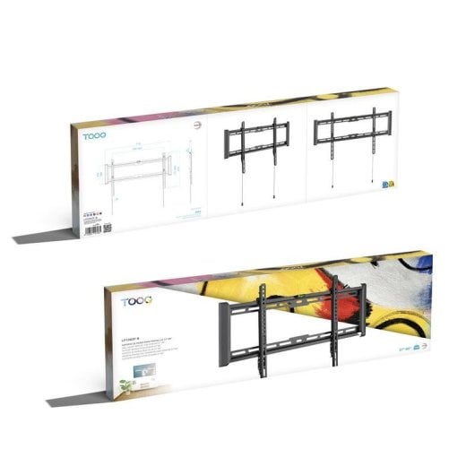 Support TV mural TooQ LP1083F-B 37-80 pouces acier ultra-fin noir
