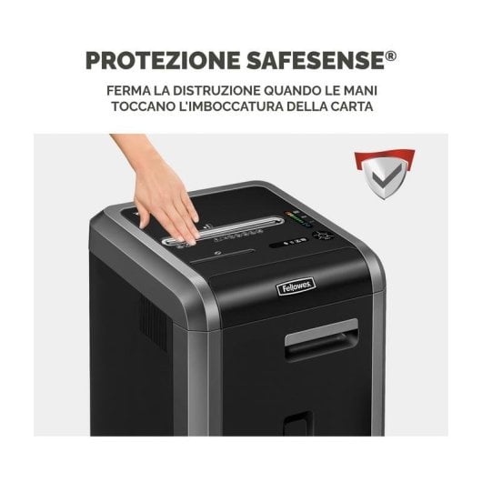 Aktenvernichter FELLOWES 225Mi Mikroschnitt 14 Blatt 60 L Anti-Stau Schwarz