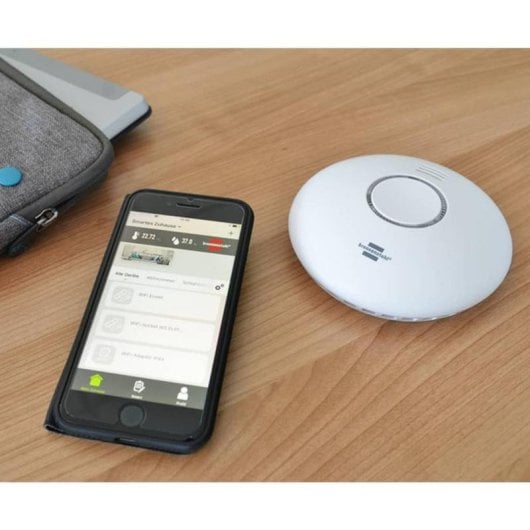 Detector de Fumaça e Gás Brennenstuhl WRHM01 Sem fio Alarme 85 dB WiFi App Instalação Fácil
