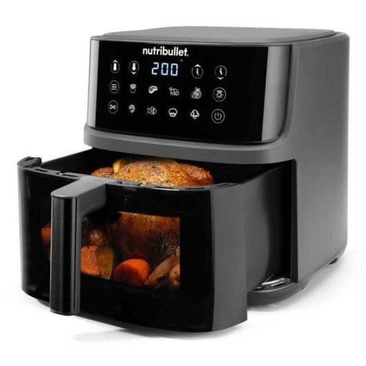 Airfryer Nutribullet CrispLite Vision Venster 8L 2000W Touchscreen