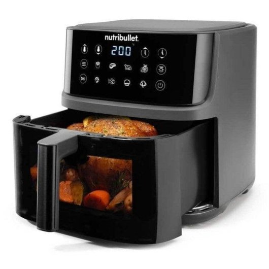 Airfryer Nutribullet CrispLite Vision Fenêtre 8 L 2000 W Écran tactile