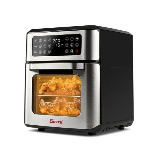 Fritadeira de Ar Girmi FG9700 12L 1800W Inox com 12 Programas Digitais