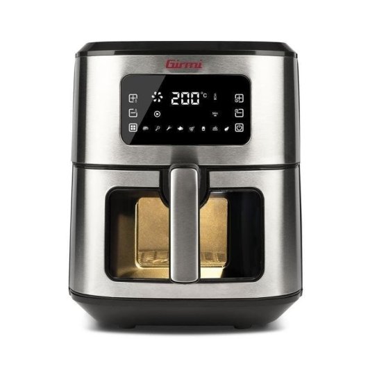Fritadeira de Ar Girmi FG8800 6,5L 1700W 8 Programas Digital Inox