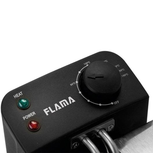 Friteuse Traditionnelle Flama 636FL 3L 2200W Acier Inoxydable Zone Froide