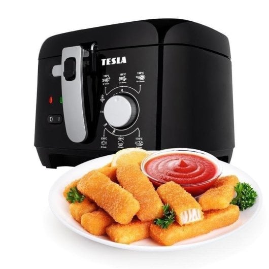 Fritadeira Tesla EASYCOOK AE300 2.5L 1800W cuba removível base antideslizante