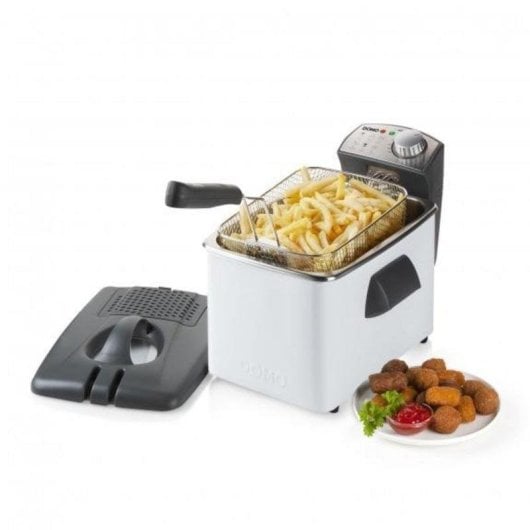 Friteuse Traditionnelle Domo DO519FR 4,5L 3200W avec Filtre Anti-Odeur et Cuve Amovible