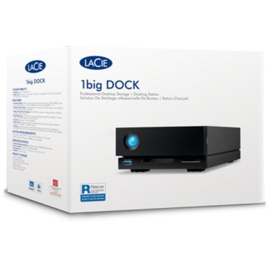 Disco Duro LACIE 1big Dock 24TB HDD 7200rpm 3.5" 40 Gbps Thunderbolt 3 Leitor de Cartões