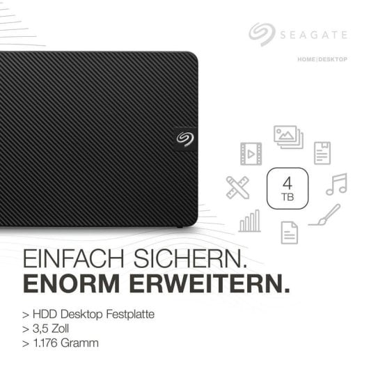 Disque Dur Seagate Expansion STKR4000400 4TB HDD USB 3.2 Gen 1 Externe Plug & Play