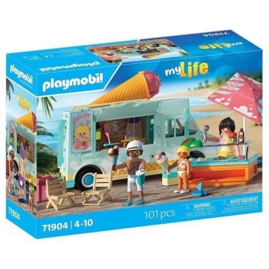 Conjunto Playmobil My Life 71904 Caravana de Gelados Retro com Figuras e Acessórios