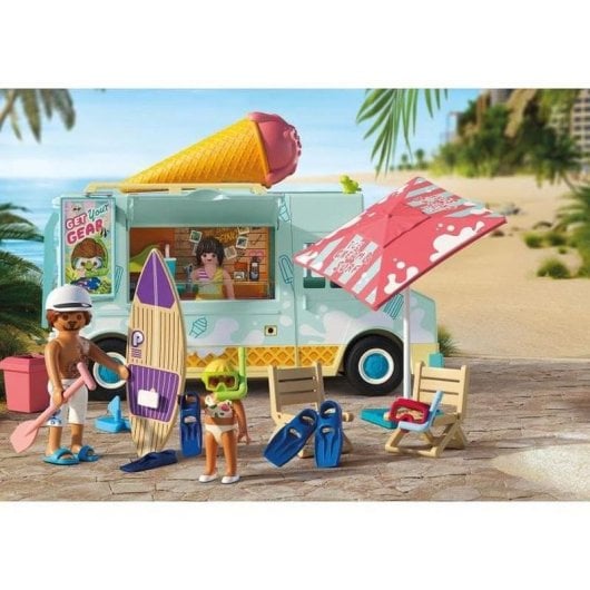 Conjunto Playmobil My Life 71904 Caravana de Gelados Retro com Figuras e Acessórios