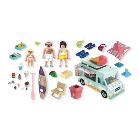 Conjunto Playmobil My Life 71904 Caravana de Gelados Retro com Figuras e Acessórios
