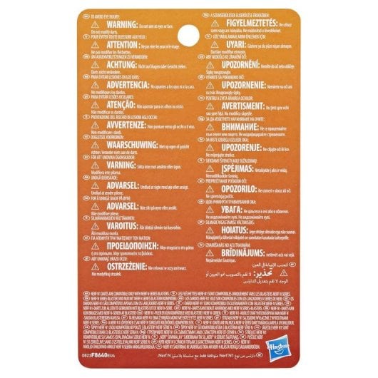 Recharge Nerf F8640EU4 20 fléchettes Bleu Orange pour pistolets jouets