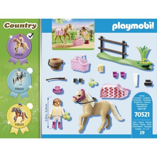 Figura Playmobil Country Poni Alemán Multicolor Plástico para montaje