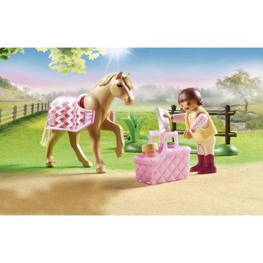 Figura Playmobil Country Poni Alemán Multicolor Plástico para montaje