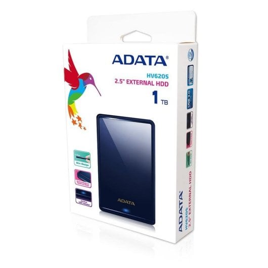 Disco Duro ADATA HV620S 1TB HDD 2.5" USB 3.2 Azul Resistente a Riscos