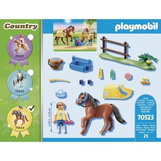 Figura Playmobil Country 70523 Poni para Coleccionar Galés con Accesorios