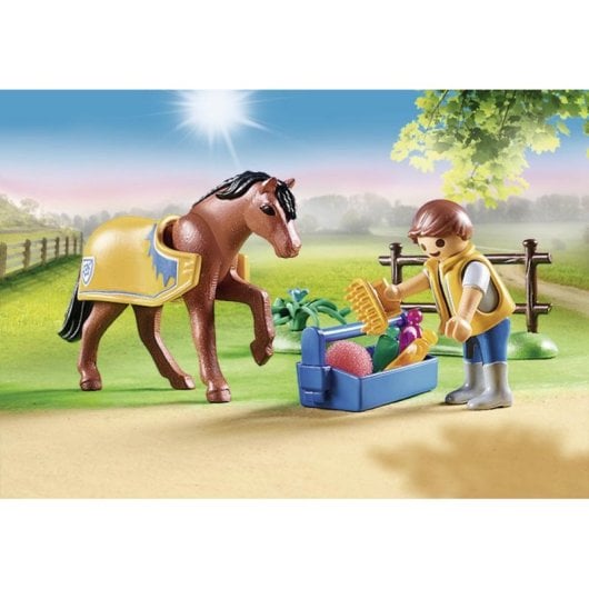 Figura Playmobil Country 70523 Poni para Coleccionar Galés con Accesorios