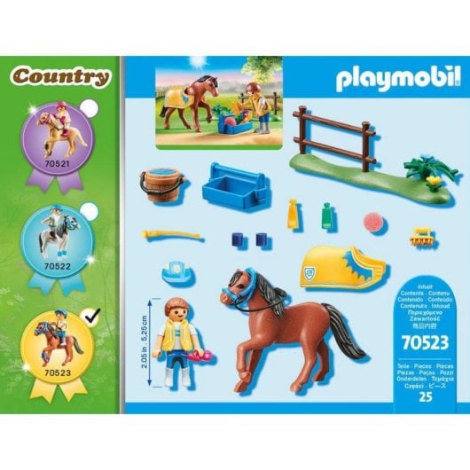 Figura Playmobil Country 70523 Poni para Coleccionar Galés con Accesorios