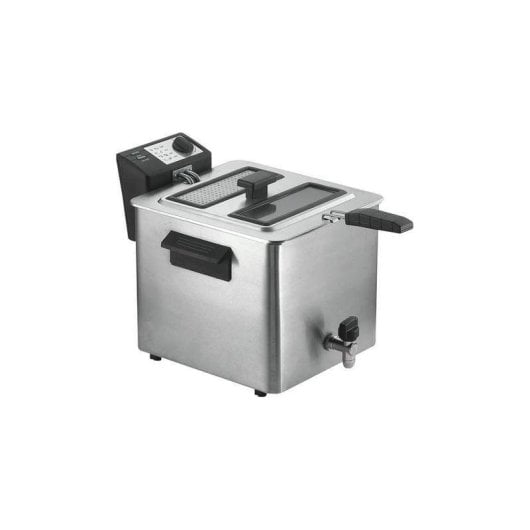 Fritteuse Traditionell RGV FRY TYPE 8/N 8L 3000W mit Sichtfenster und Ablasshahn