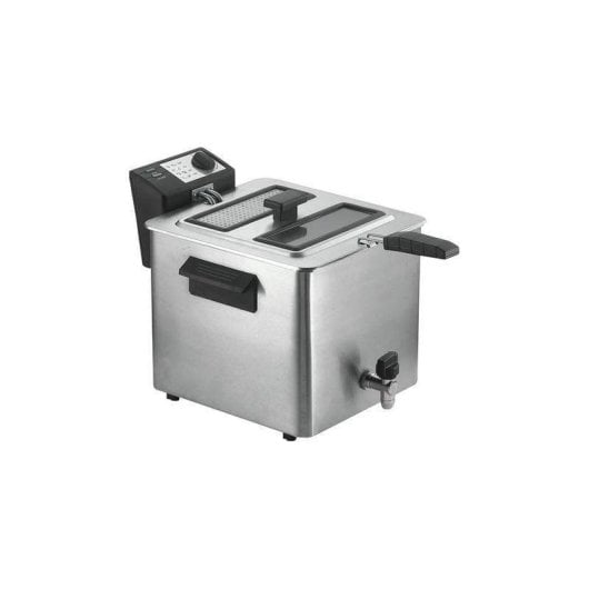Fritteuse RGV FRY TYPE 8/N 8L 3000W mit Ablasshahn Sichtfenster Edelstahl