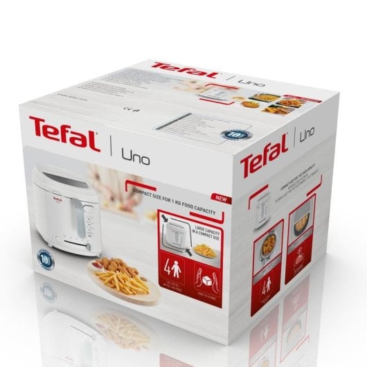 Freidora traditionell Tefal Uno FF203130 1,8L 1600W Weiß mit Sichtfenster