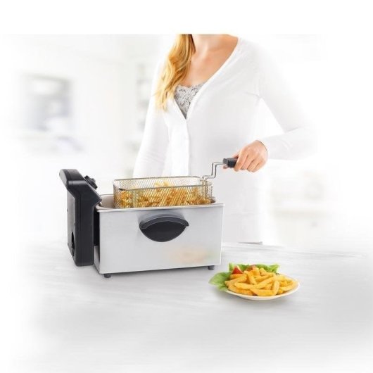 Friteuse Traditionnelle Princess Family Castel 3L 2000W Acier Inoxydable Zone Froide