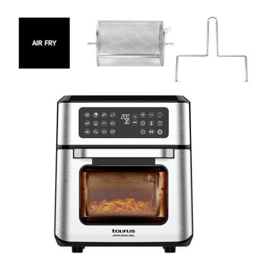 Fritadeira de Ar Taurus Air Fry Digital Grill 12L 1800W painel táctil 12 programas