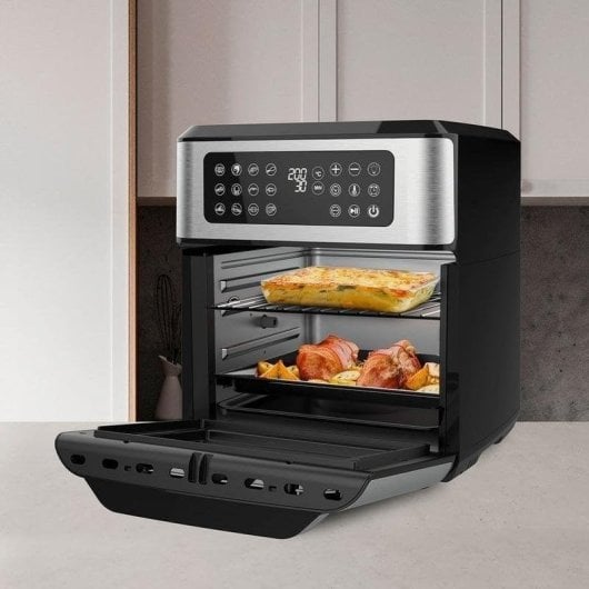 Fritadeira de Ar Taurus Air Fry Digital Grill 12L 1800W painel táctil 12 programas