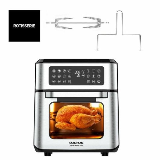 Freidora de aire Taurus Air Fry Digital Grill 12L 1800W con 12 programas y panel táctil