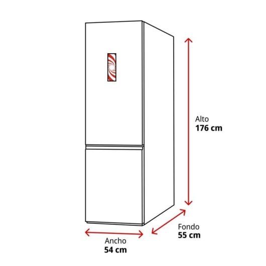 Frigorifero Combi Candy CCG3L517ES Defrost 176cm 262L E Argento Low Frost