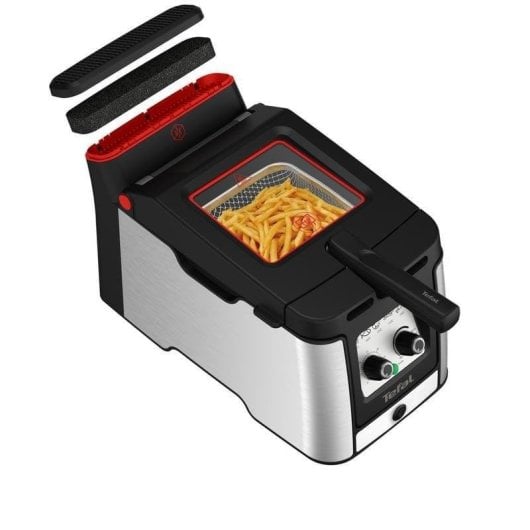 Fritadeira Tradicional Tefal Clear Duo FR600D 1,2 kg 2000W filtro carbono inox