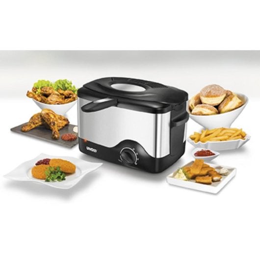 Freidora traditionell UNOLD 58615 1.5L 1200W mit Sichtfenster und Rezeptbuch