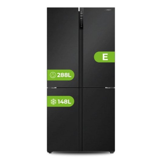 Frigorífico Americano Aspes A418800ENFIDDX No Frost 183 cm 436 L E Dark Inox