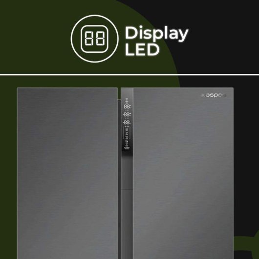 Frigorífico Americano Aspes A418800ENFIDDX No Frost 183 cm 436 L E Dark Inox