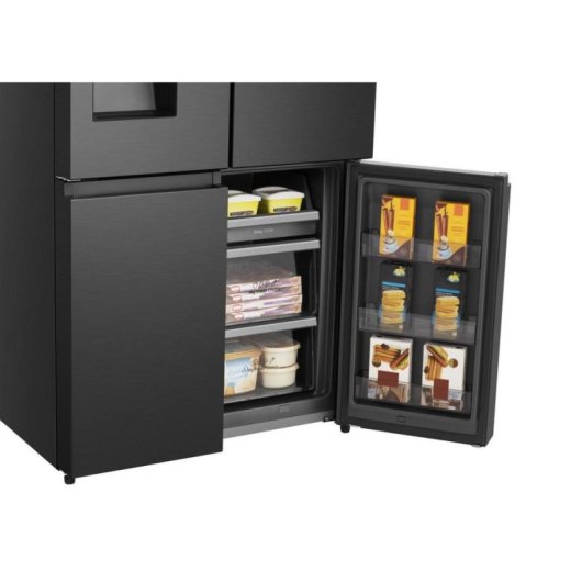 Réfrigérateur Américain Hisense RQ760N4SBFE No Frost 179 cm 584 L E Noir Acier Inox Wifi