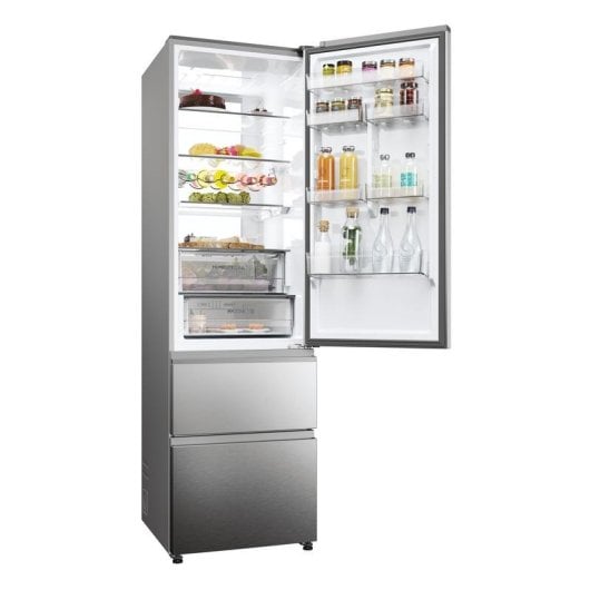 Frigorífico Combi Haier HTW7620ANMG No Frost 205cm 414L A Inox WiFi IA
