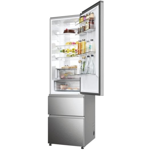 Frigorífico Combi Haier HTW7620ANMG No Frost 205cm 414L A Inox WiFi IA