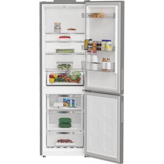 Frigorífico Combi Hotpoint HPKH 1361 S4E No Frost 187cm 325L E Plata Alarma Puerta