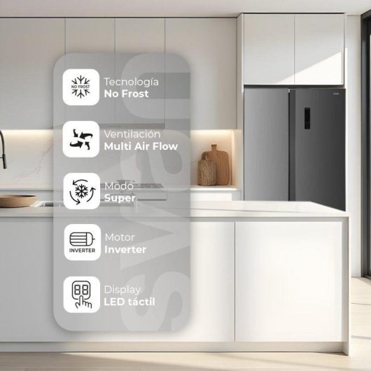 Frigorífico Americano SVAN SA18901ENFX No Frost 177cm 442L E Inox