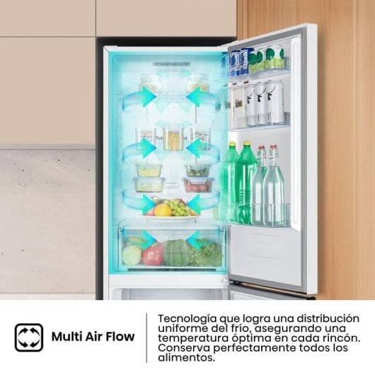 Frigorífico Combi Hisense RB390N4AWE1 No Frost 186 cm 304 L E Branco