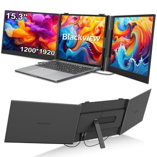 Moniteur Blackview DCM8 15,3 pouces, Full HD 60 Hz, double port USB-C, charge inversée 100 W