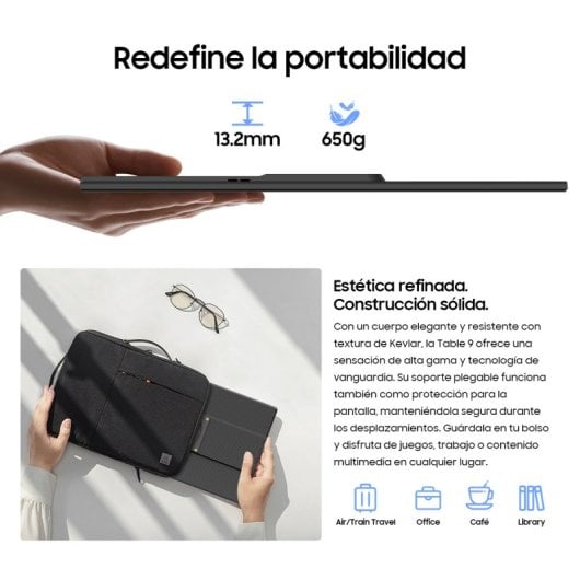 Tableau 9 Écran portable 16" FHD 100 W Charge inversée